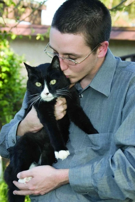 Harmonické soužití kočky a člověka