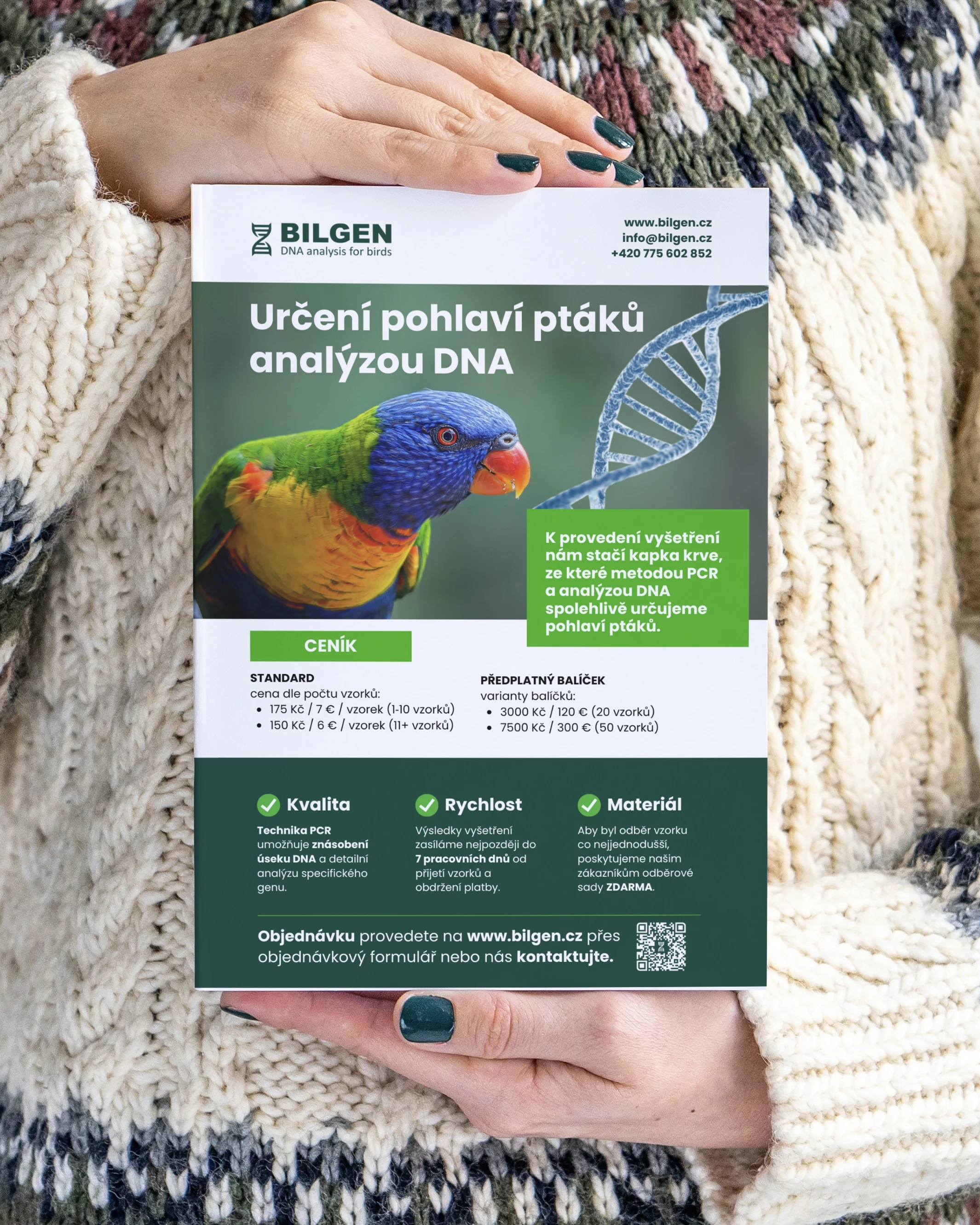 Laboratoř BILGEN - DNA testy pohlaví - sběr vzorků na burze v Hodoníně