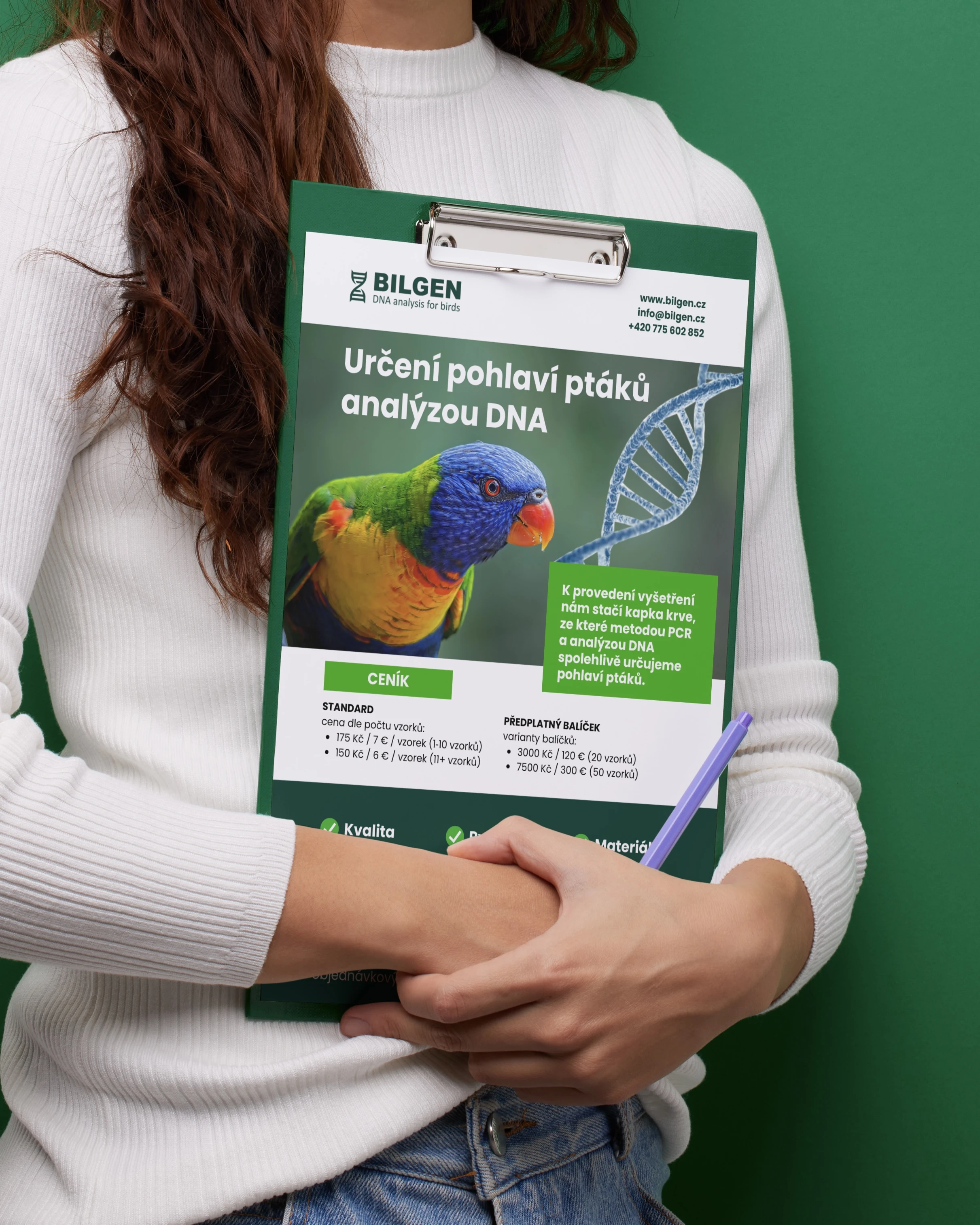 Laboratoř BILGEN - DNA testy pohlaví - sběr vzorků na burze v Kroměříži