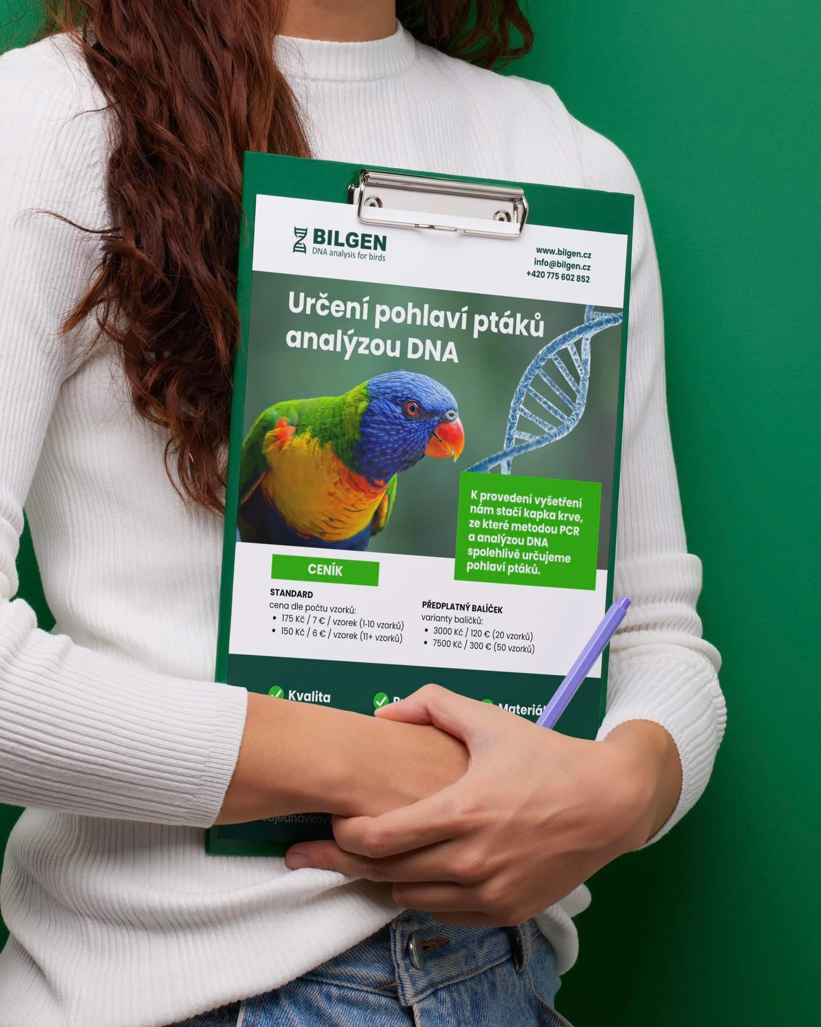 Laboratoř BILGEN - DNA testy pohlaví - sběr vzorků na burze v Hodoníně 12.4.2026