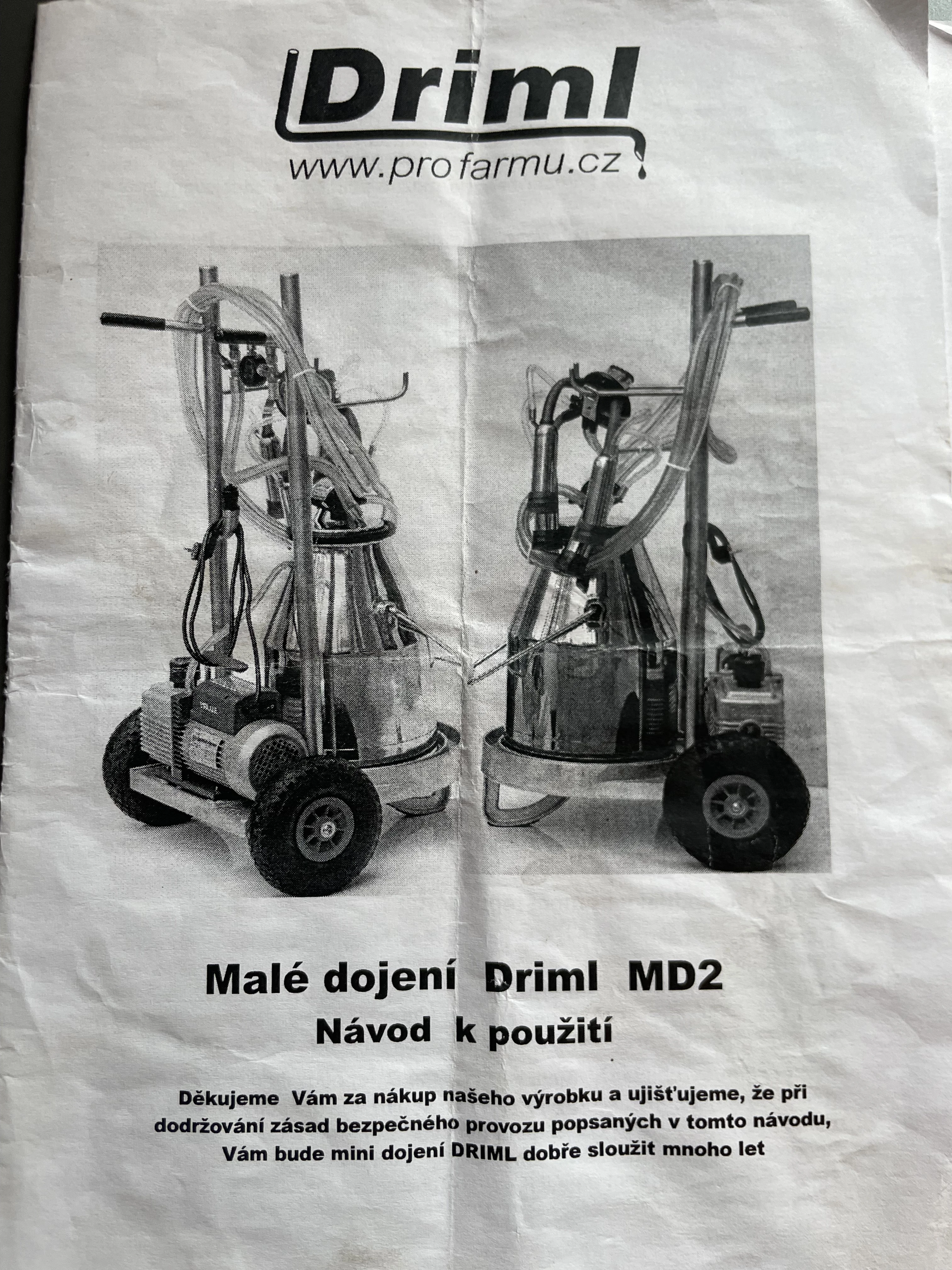 Malé dojení Driml MD2