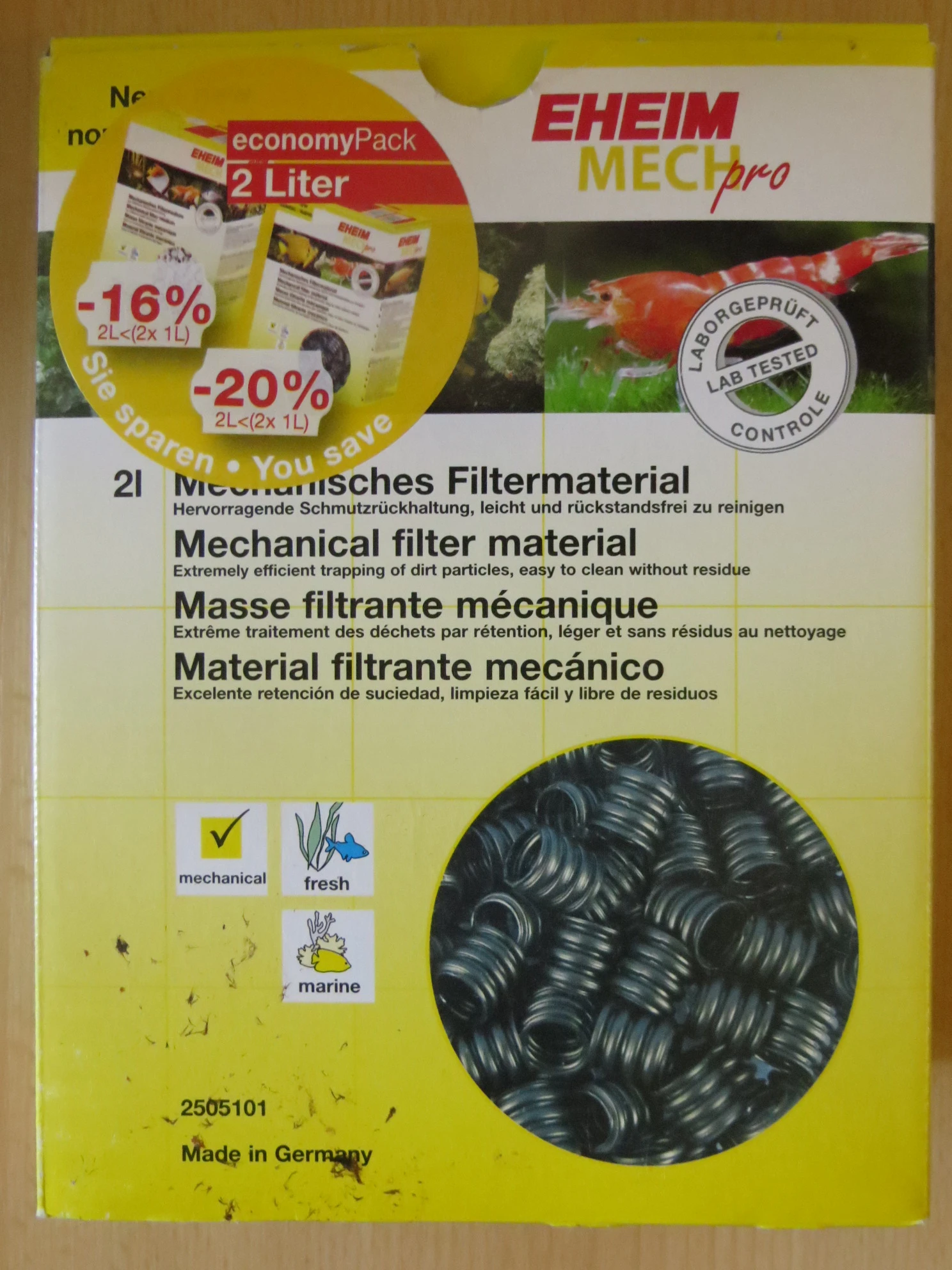 EHEIM Mech Pro-filtrační medium akvarijní filtry-cca.3 litry