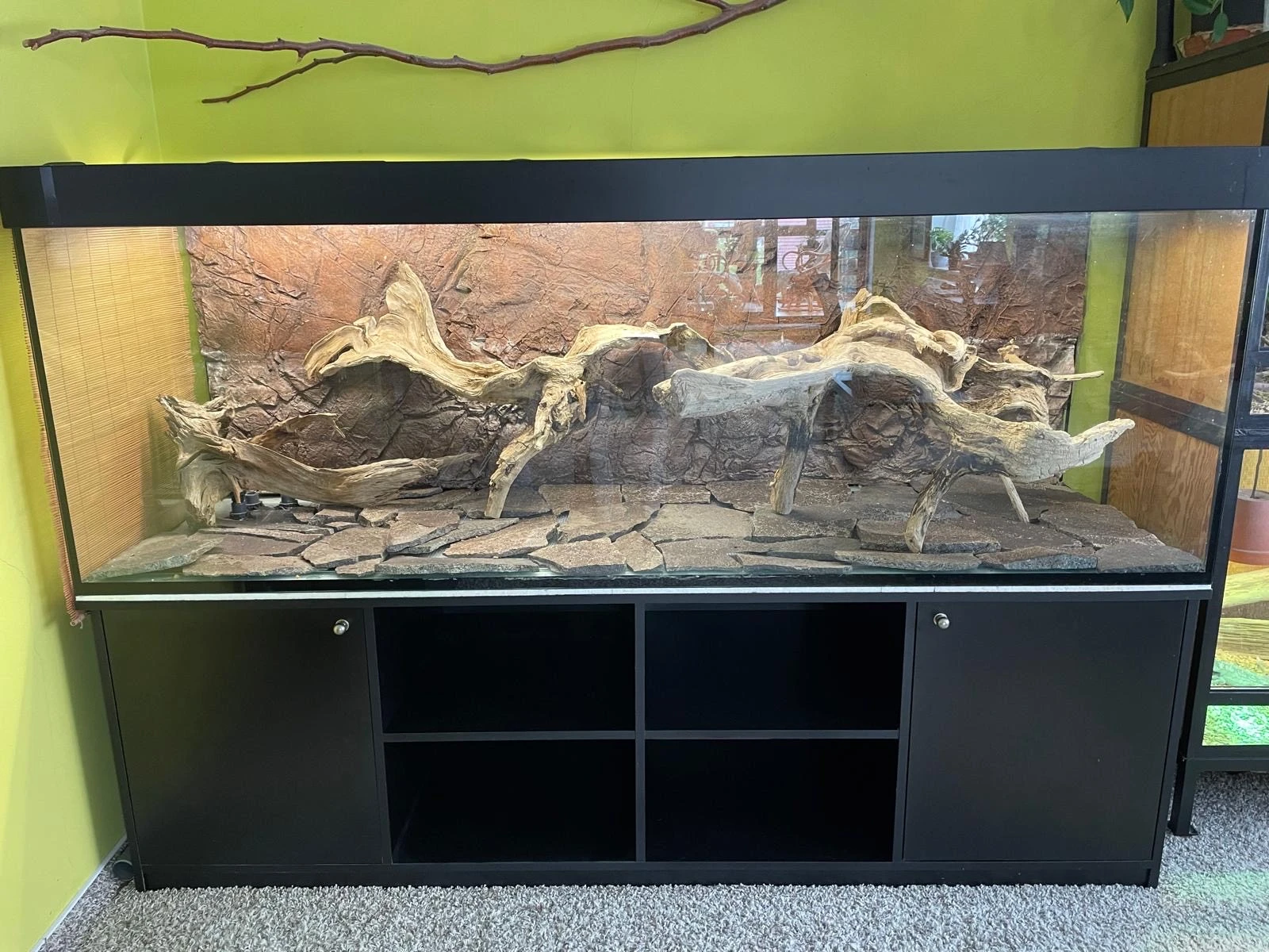 Velké paludárium s podstavcem, osvětlením a filtrací