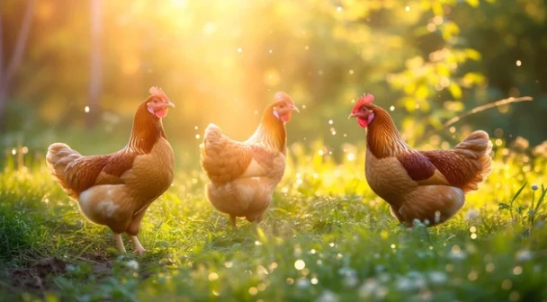Slepice Nosnice Dominanty 21 týdnů staré těsně před snáškou