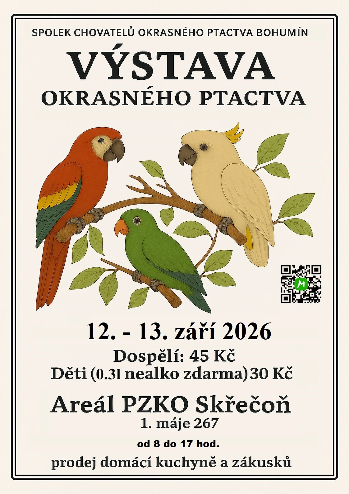 Výstava okrasného ptactva bohumín - skřečoň