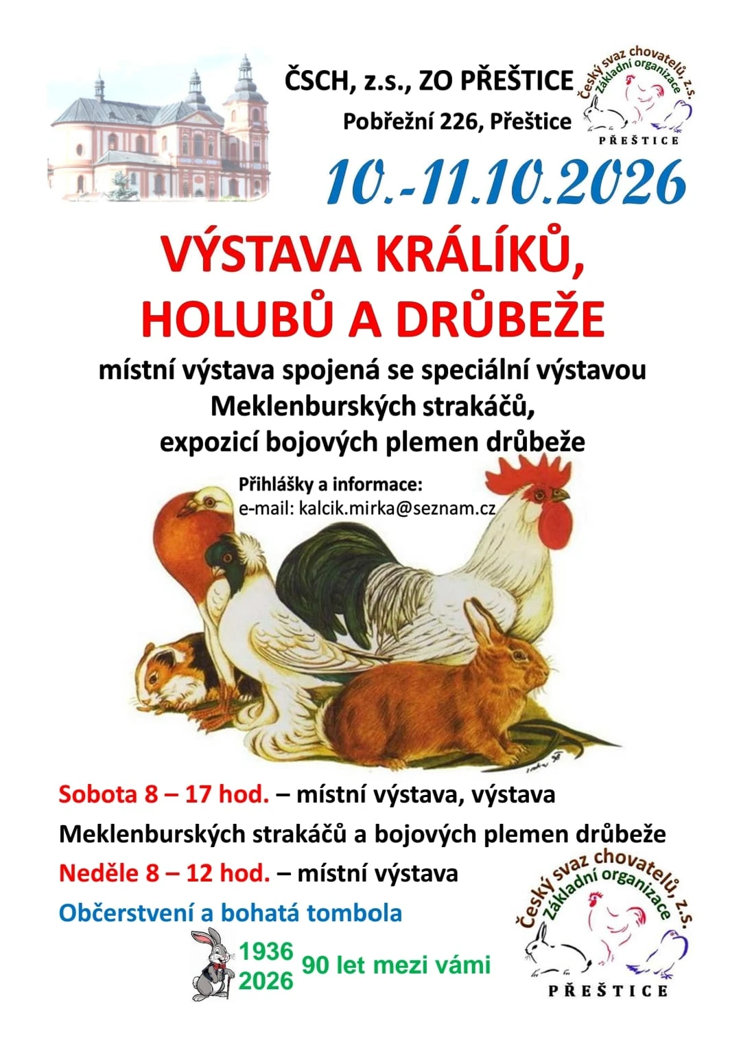 Výstava králíků, holubů a drůbeže v Přešticích