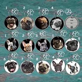 ukázka mops, francouzský buldoček, bostonský teriér