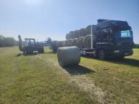Kulaté balíky sena
