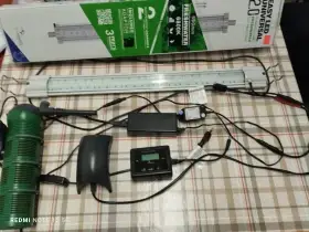 Osvětlení,filtr, vzduchovani.