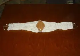 Western podbřišník provazový bílý 90cm nový