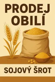 Oves pluchatý, nahý, pšenice, žito, ječmen, sójový šrot