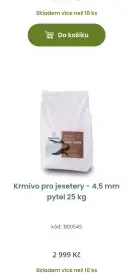 Krmivo pro jesetery