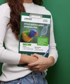 Laboratoř BILGEN - DNA testy pohlaví - sběr vzorků na burze v Hodoníně 1.3.